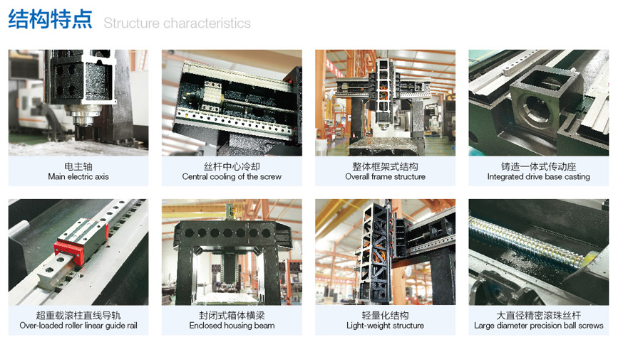 高速加工中心結(jié)構(gòu)細節(jié)展示